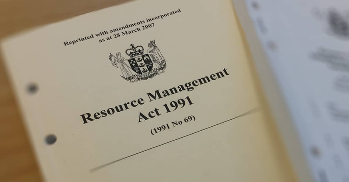 Resource Management Act - RMA